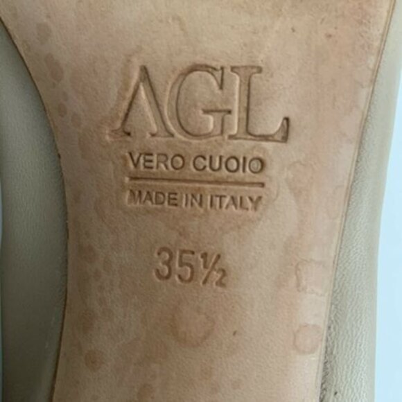 AGL Attilio Giusti Leombruni Flats Women 5.5M Leather Point toe Low Heel Italy - Picture 6 of 11